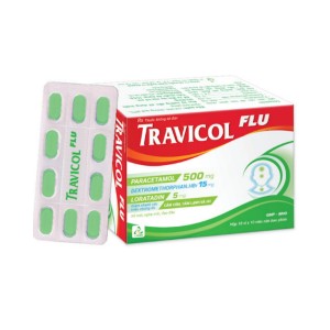 Thuốc trị cảm cúm Travicol Flu (10 vỉ x 10 viên/hộp)